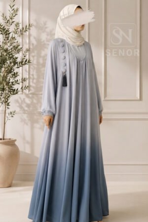 Blue Ombre Gradient Abaya - Duo Tone Abaya